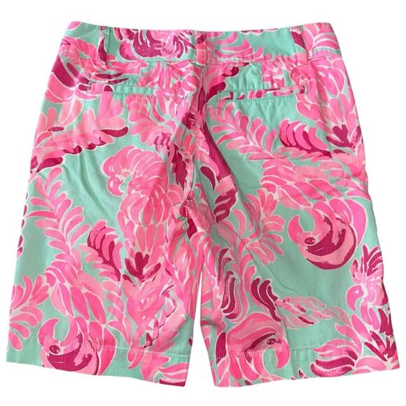 Lilly Pulitzer Women’s Size 2 Poolside Blue Love Birds Chipper Bermuda Shorts - Picture 3 of 7